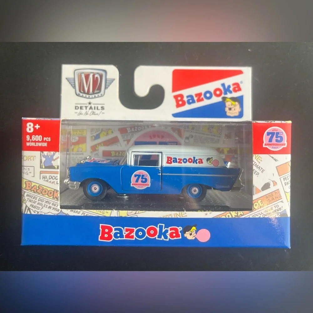 M2 Details ~ Bazooka 75th Anniversary 1957 Chevrolet Sedan Delivery Die Cast Car